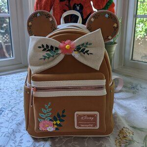 Exclusive Fall Floral Minnie Mouse Loungefly Backpack